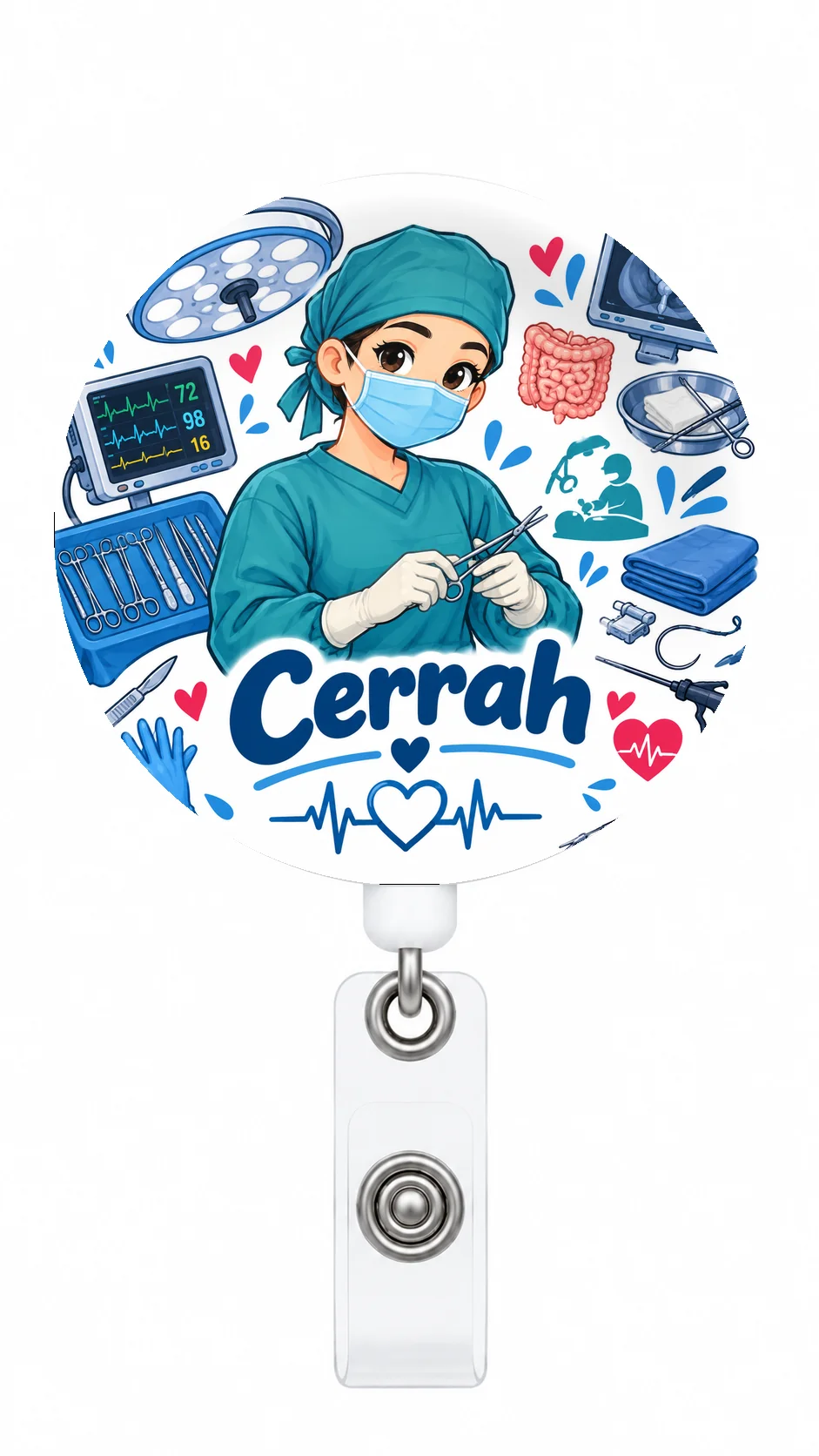 Desenli Yaka Kartı Yoyosu #129 - Likralı Doktor Hemşire Yoyosu