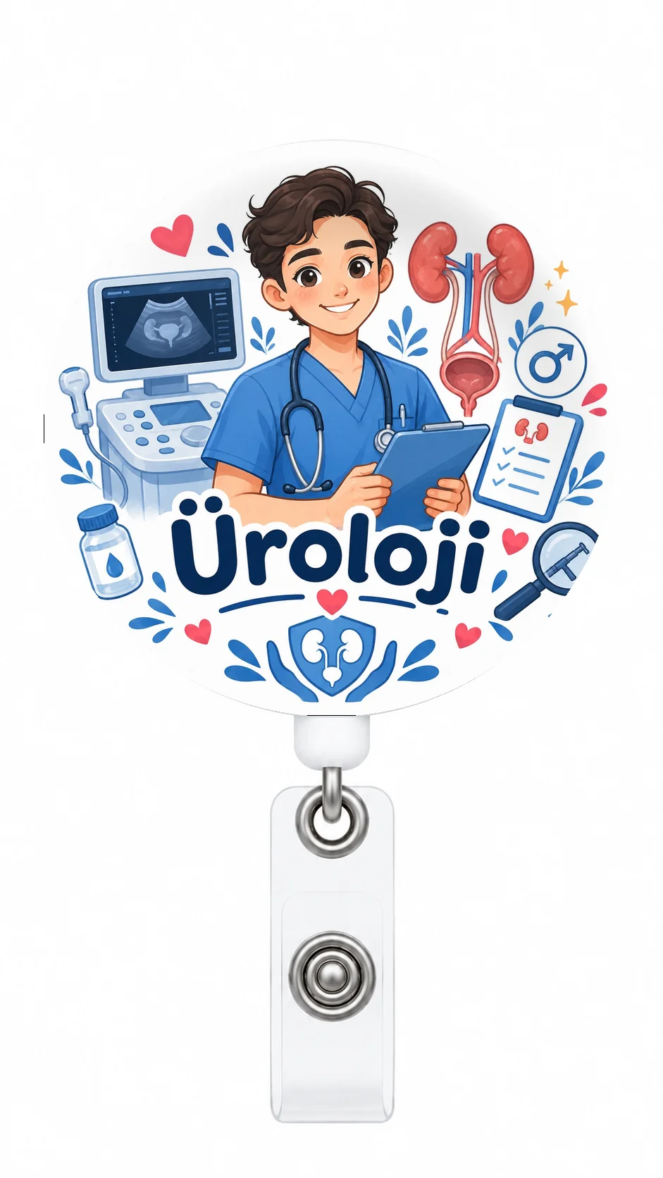Desenli Yaka Kartı Yoyosu #132 - Likralı Doktor Hemşire Yoyosu